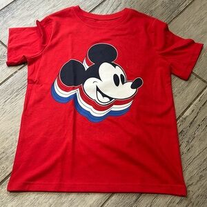 Disney Classic Mickey Mouse Red White and Blue Boys Shirt size 8